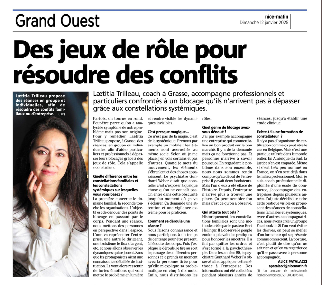 Des jeux de rôle pour résoudre les conflits - Etoile du levant - coach constellatrice